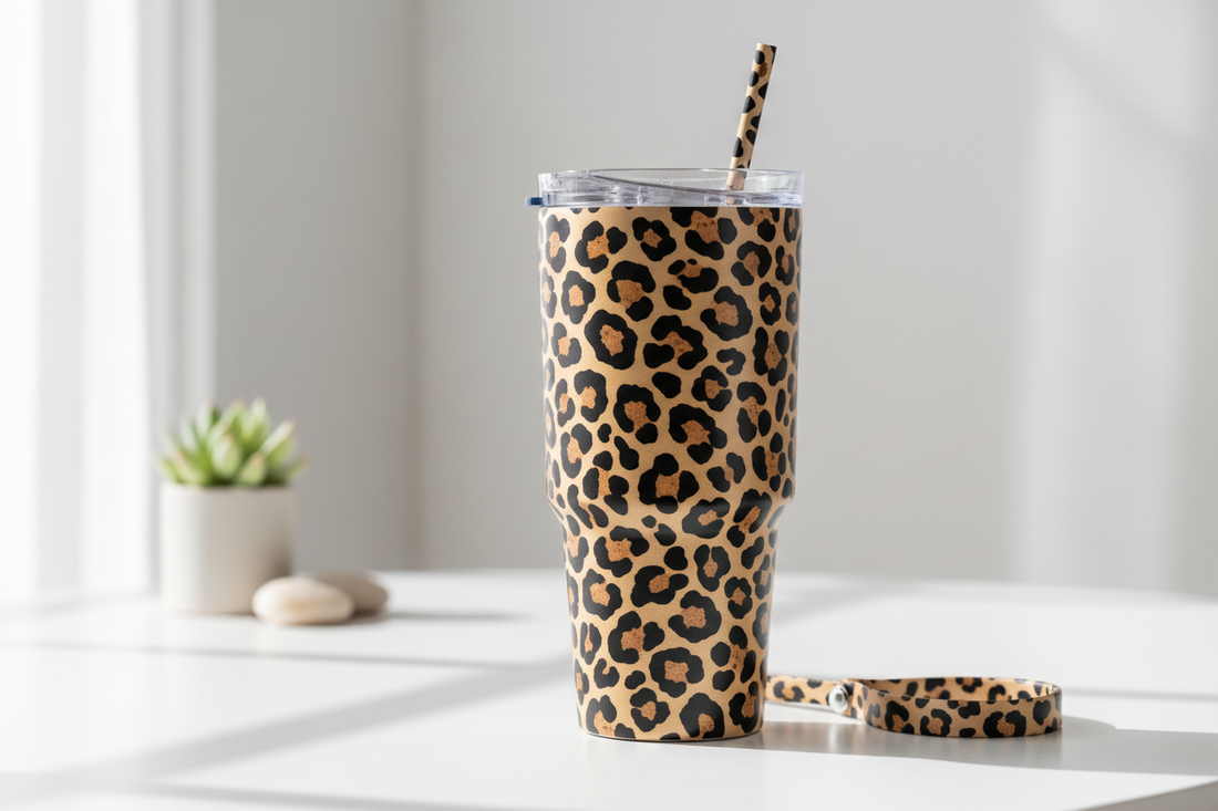 Leopard HydroJug Traveler Tumbler: The Ultimate Stylish Hydration Companion