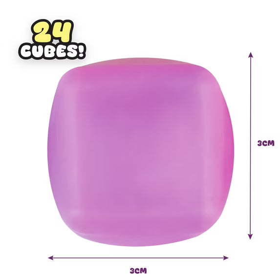 ORB 24 Pack Slow Rising Squishy Stress Cubes - Easy Sqweezy Squishy Cubes