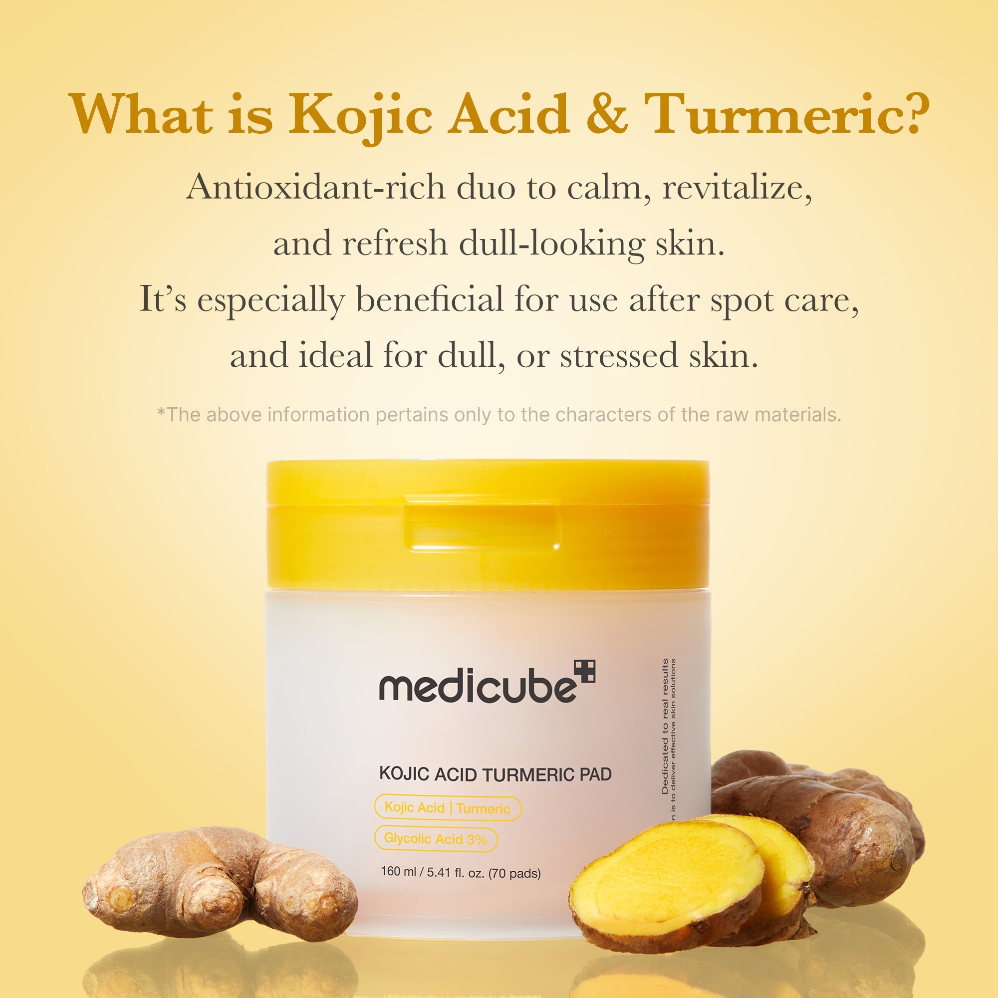 Medicube Kojic Acid Turmeric Toner Pads