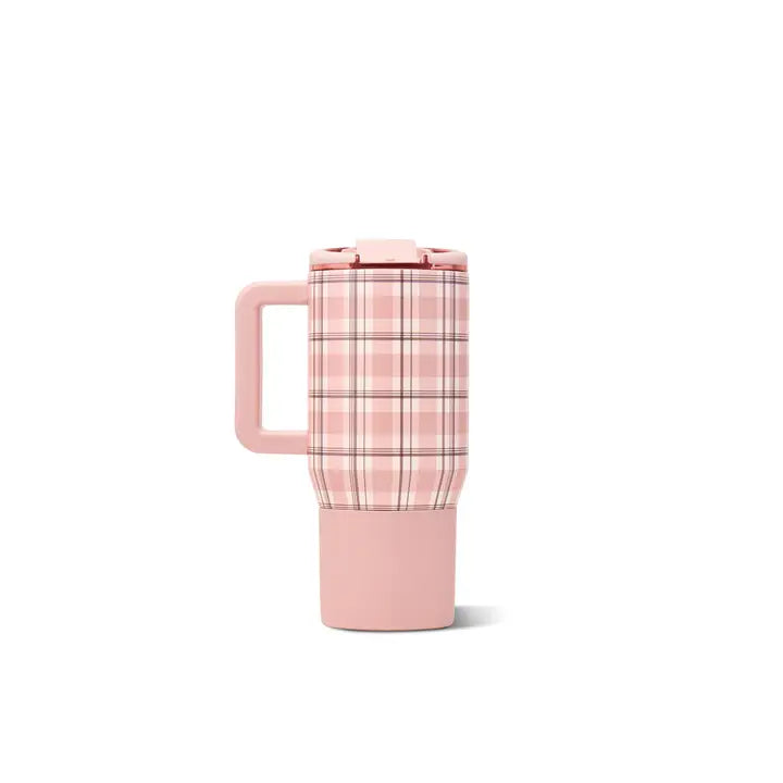Pillow Talk Plaid HydroJug 20 oz Traveler Coffee Mug