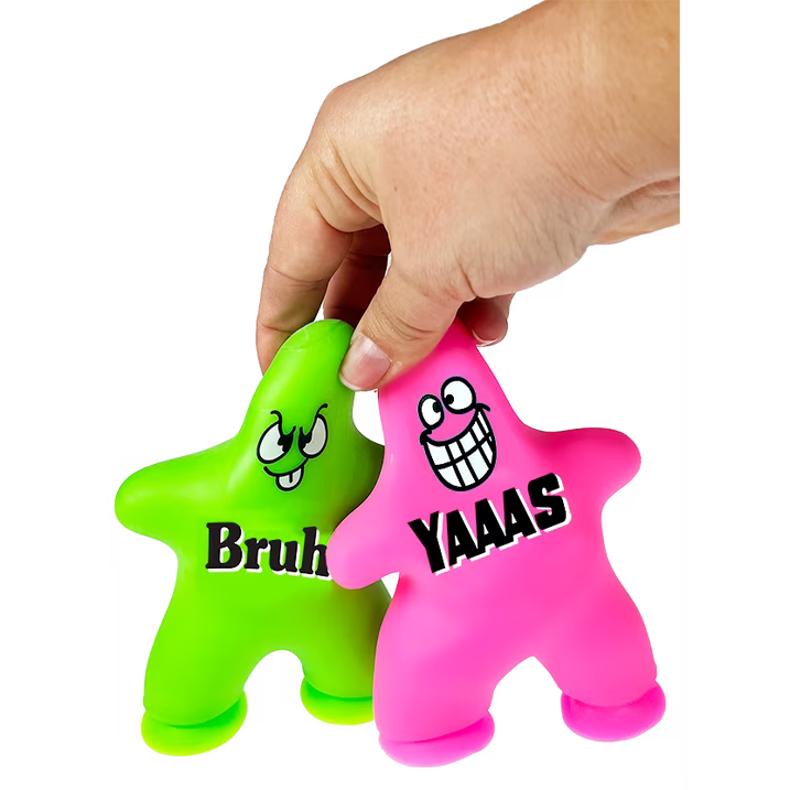 Suction Cup Squish Dude Fidget Toy - Assorted Colors and Sayings