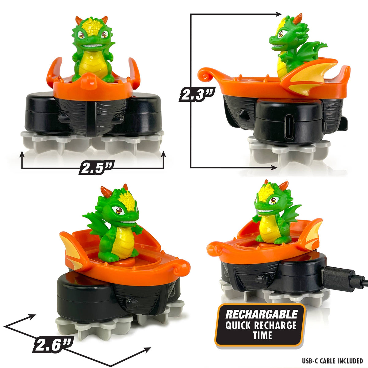 Slime Riders Motorized Rechargeable Toy Car Slime Race Track Builder Kit | The Original Slime Rider - Draco The Dragon