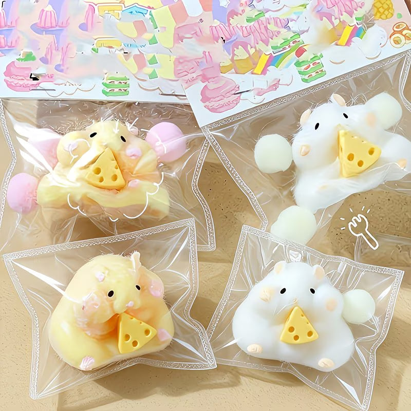 Hamster Squishy Toy - Soft Sensory Stress Ball for Kids & Adults
