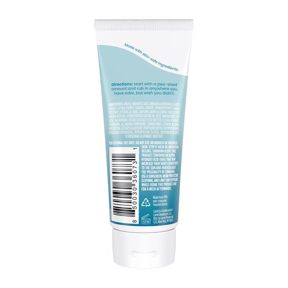 Lume Whole Body Women's Invisible Cream Tube Deodorant, Unscented, Aluminum-Free, 2.2 oz