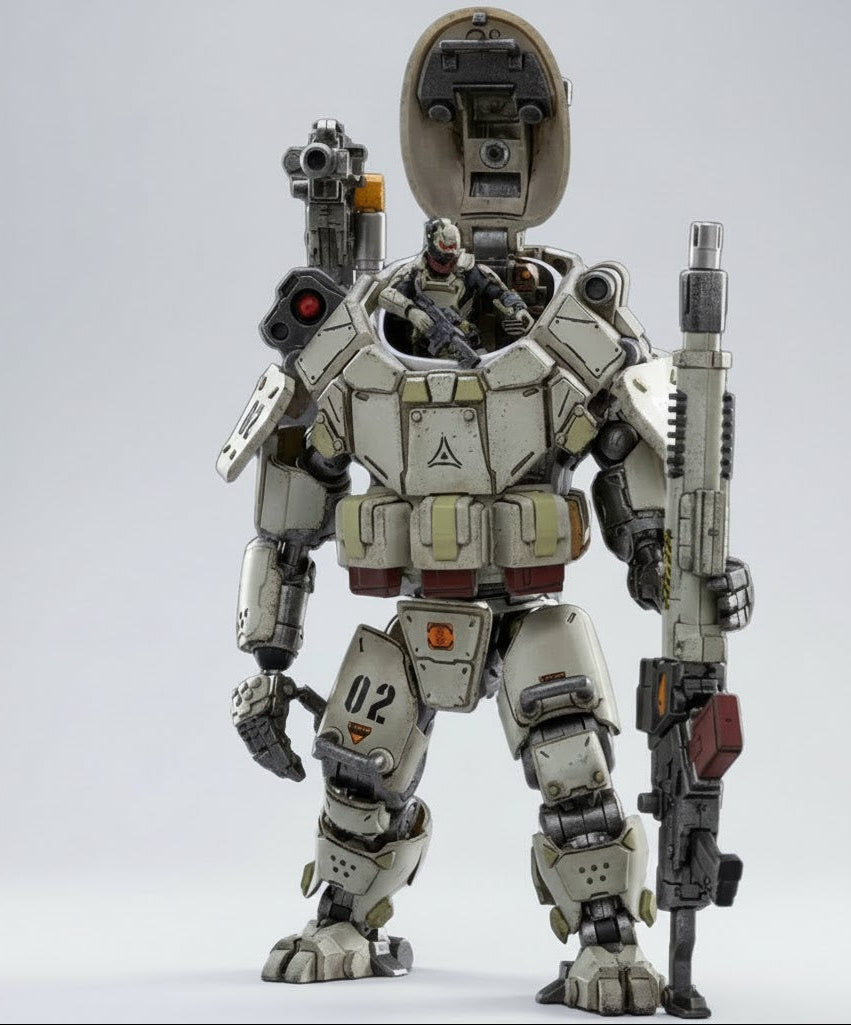 1/25 Scale Tactical Mecha Action Figure with Pilot & Weapons – Fully Articulated