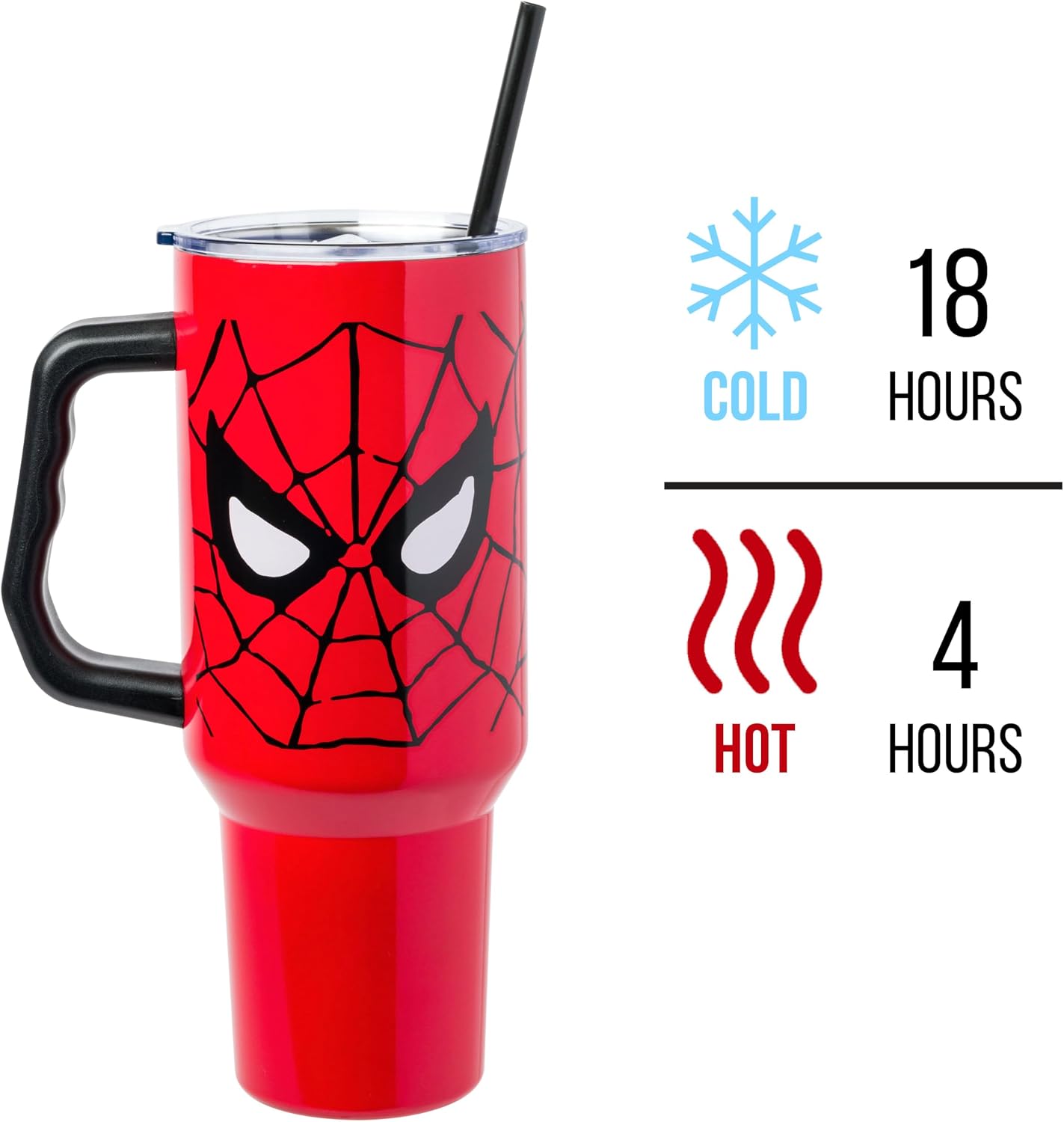 Marvel Spider-Man Eyes 40oz Stainless Steel Tumbler with Handle