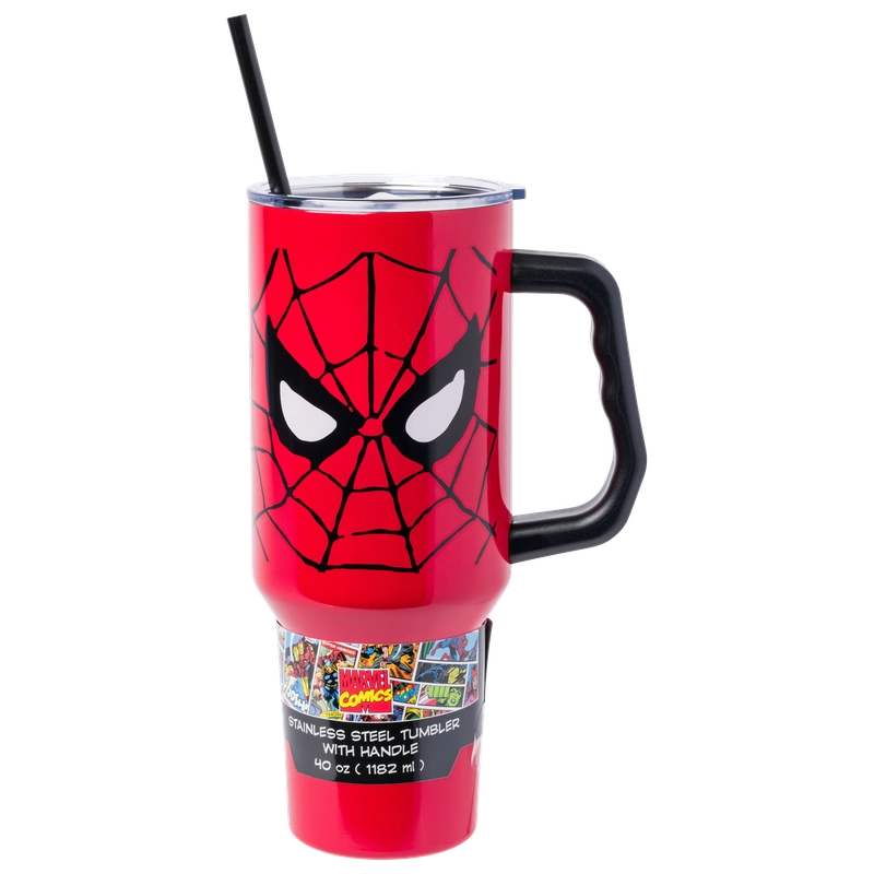 Marvel Spider-Man Eyes 40oz Stainless Steel Tumbler with Handle