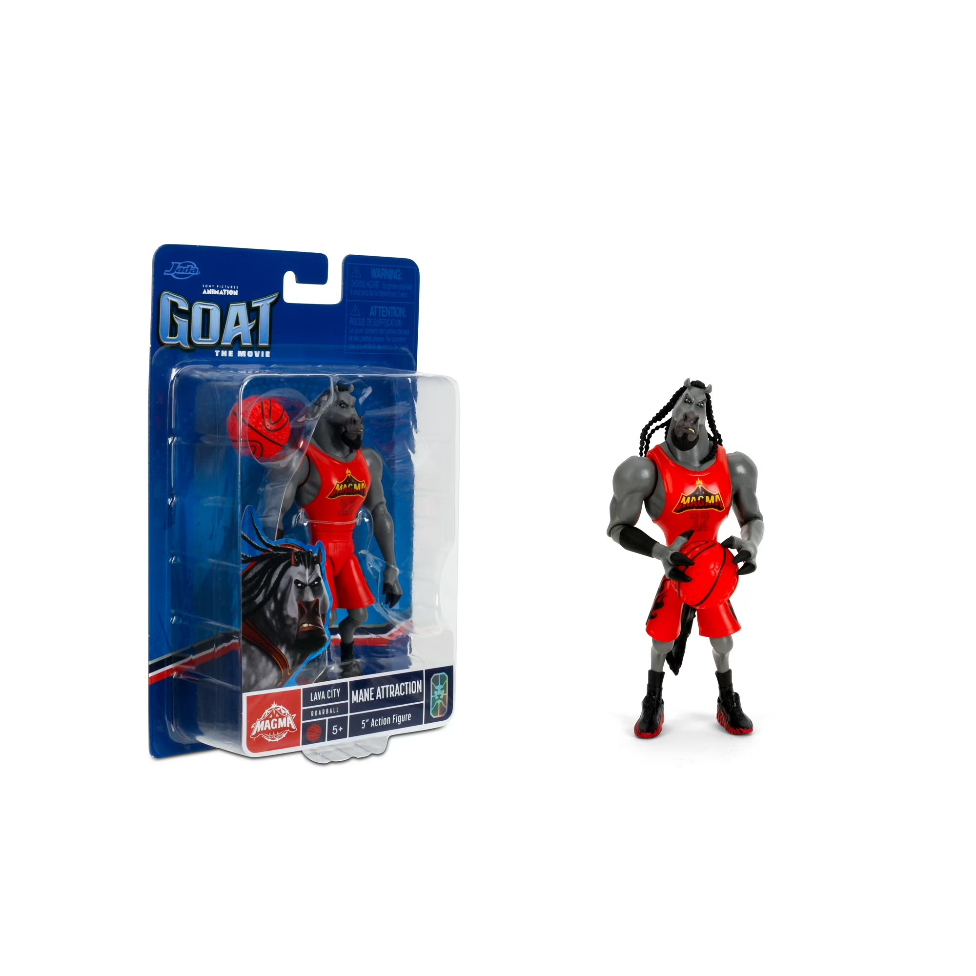 GOAT Mane Attraction Action Figure – 5” Scale Collectible with Roarball Accessory 5.5” Figure by Jada Toys