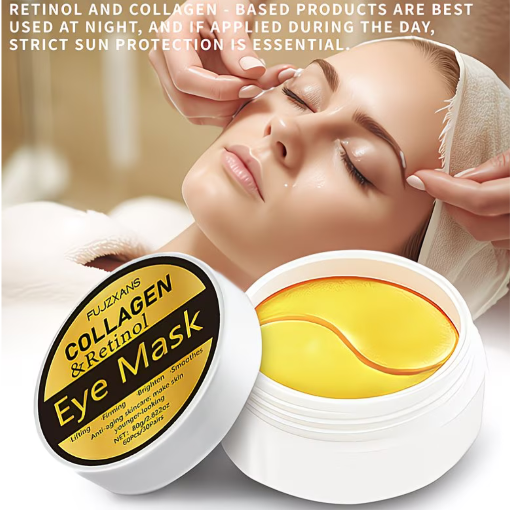 Maxylva Collagen Under Eye Patches Hydrating Moisturizing Anti-Dark Circles Eye Care Alcohol-Free