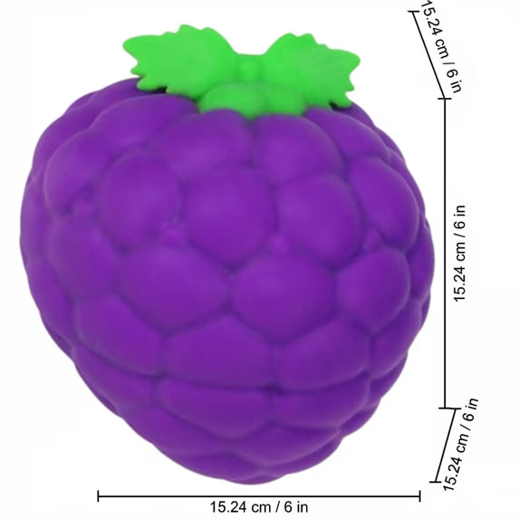 Scented Grapes Jumbo Viral Squishy 6" Purple Grape Slow Rebound Stress Relief Fidget Toy - Giant Fruit-Shaped Sensory Toy for Kids and Adults