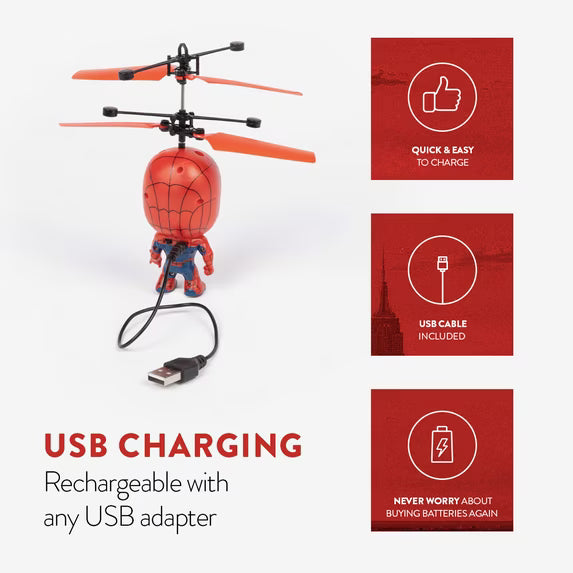 Marvel 3.5 Inch Spider-Man Flying Figure IR Helicopter