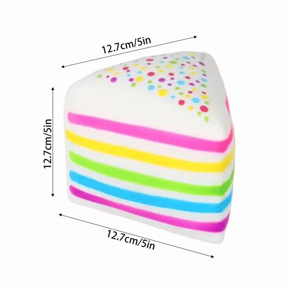 5" Viral Rainbow Layer Cake Squishy Toys - Smush Mart Giant Dessert Squishy