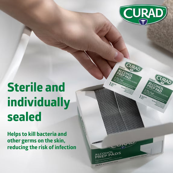 Curad Alcohol Prep Pads, Medium 2-Ply, 400 Count
