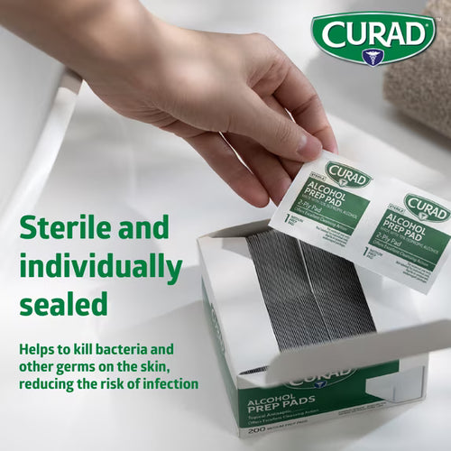 Curad Alcohol Prep Pads, Medium 2-Ply, 400 Count