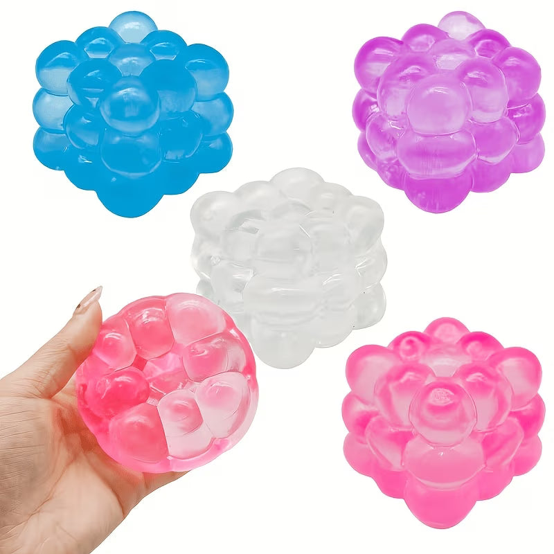 Gift for Her/Him Nine-Grid Grape Squishy Toys – Kids Party Gift Pack, Random Colors