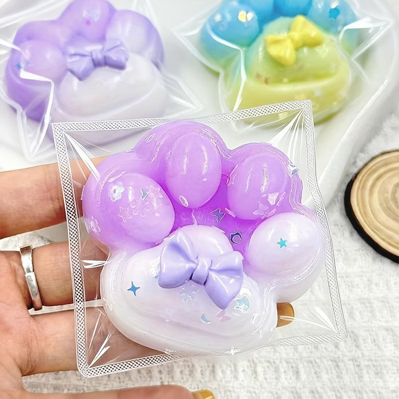 Taba Squishy Cat Paw Squeeze Toy - Soft Jelly Fidget Sensory Toy