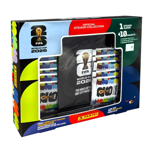 26 Panini FIFA World Cup Soccer Trading Cards Official Sticker Collection Box