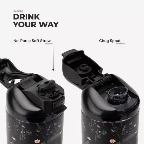HydroJug Midnight Floral 24oz Ease2o Bottle