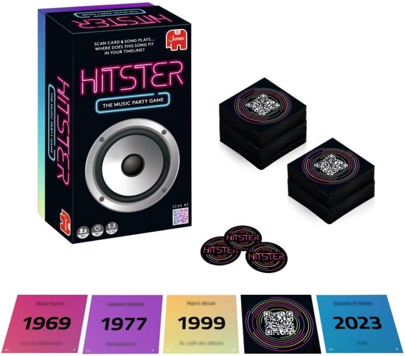 Music Trivia Party Card Game with QR Codes – 2–10 Players – 300+ Songs – Family & Adult Game Night
