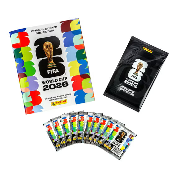 26 Panini FIFA World Cup Soccer Trading Cards Official Sticker Collection Box