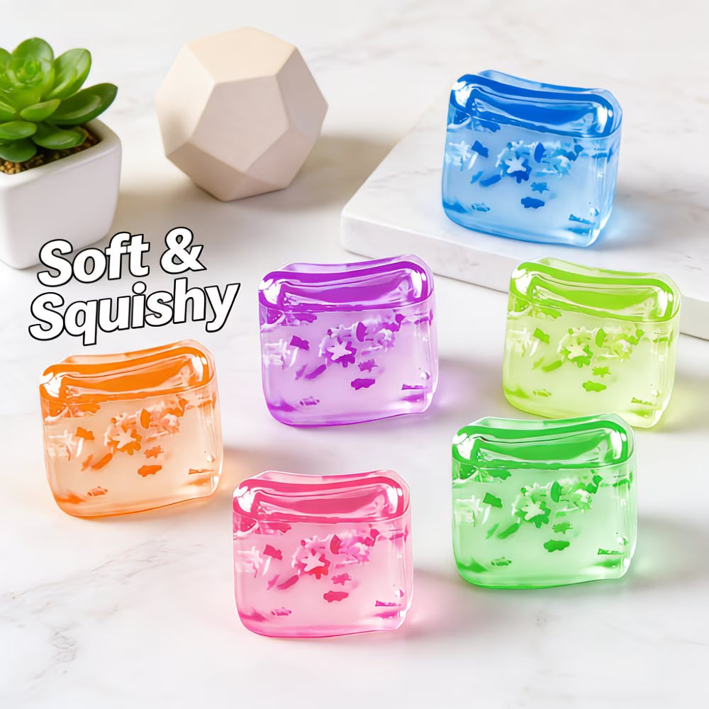 Soft Ice Cube Pressure Squeeze Toy 1pc Random Color