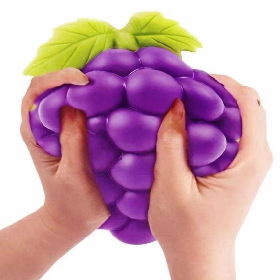 Scented Grapes Jumbo Viral Squishy 6" Purple Grape Slow Rebound Stress Relief Fidget Toy - Giant Fruit-Shaped Sensory Toy for Kids and Adults