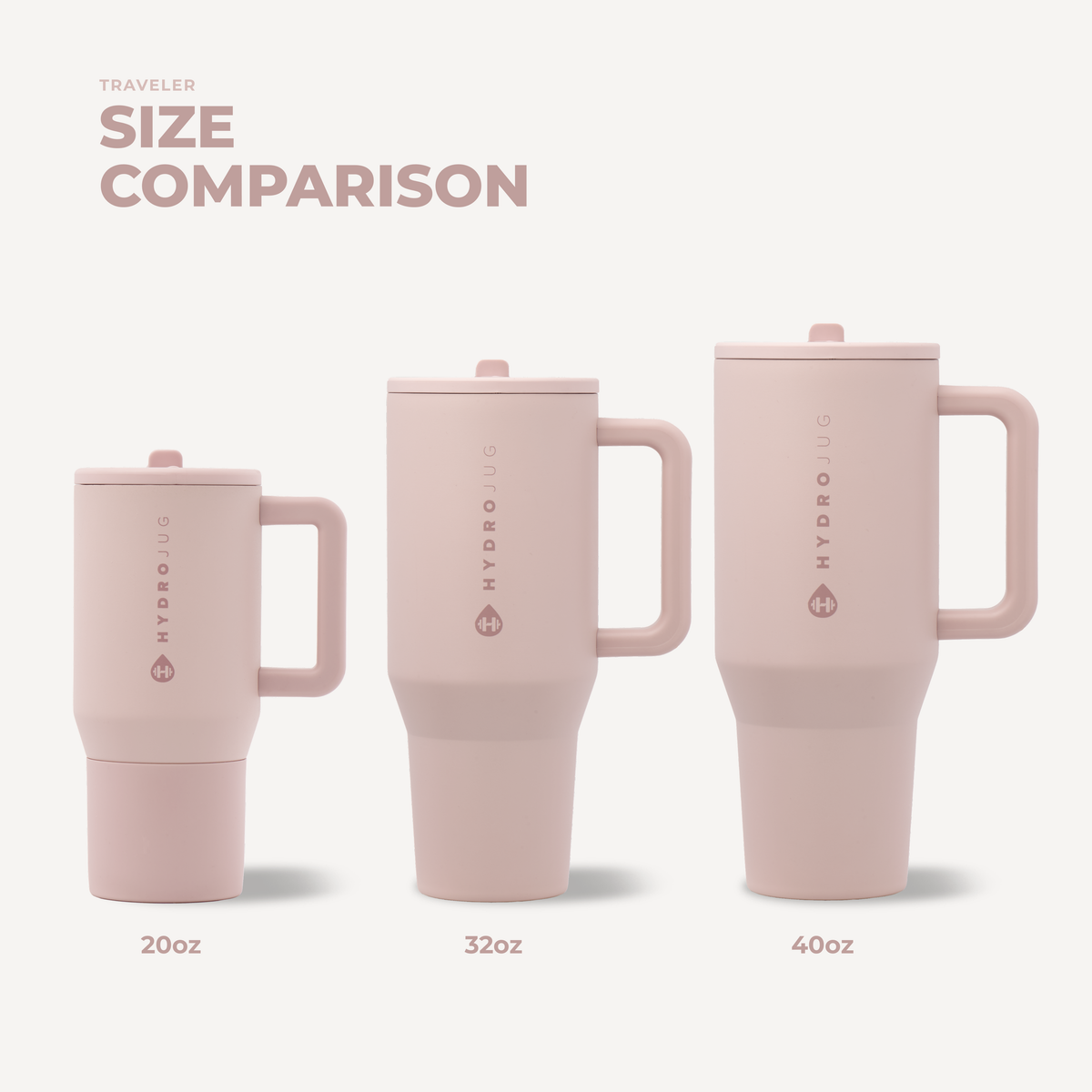 Dusty Rose HydroJug 32 oz Traveler Tumbler