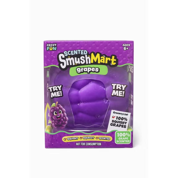 Scented Grapes Jumbo Viral Squishy 6" Purple Grape Slow Rebound Stress Relief Fidget Toy - Giant Fruit-Shaped Sensory Toy for Kids and Adults