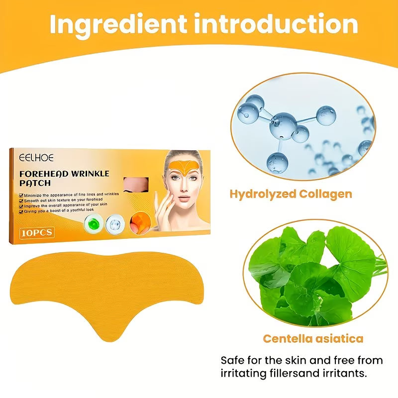 10PCS Forehead & Eye Patches Anti-Wrinkle Firming Skin Care Pads for Smooth Youthful Skin