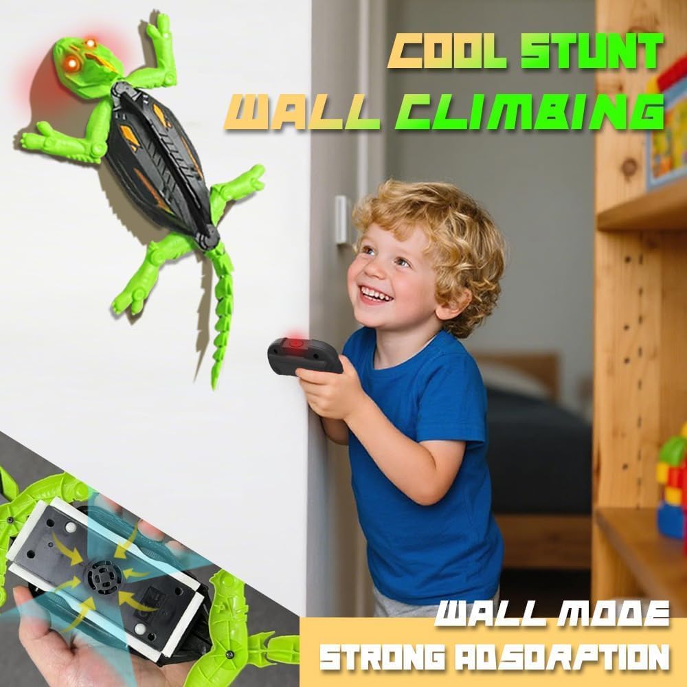 Ven Bots Remote Control Wall Climbing Gecko Toy – Realistic RC Lizard Robot