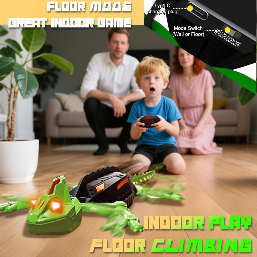 Ven Bots Remote Control Wall Climbing Gecko Toy – Realistic RC Lizard Robot