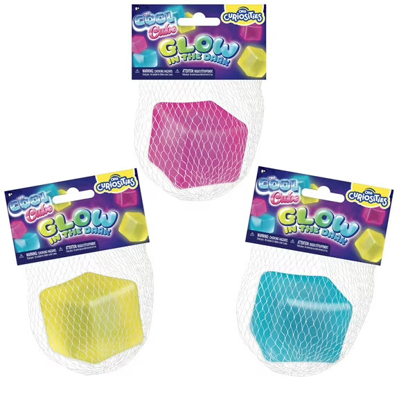 ORB Curiosities Cool Cubes Glow in the Dark Stress Cube Toys 3 Pack