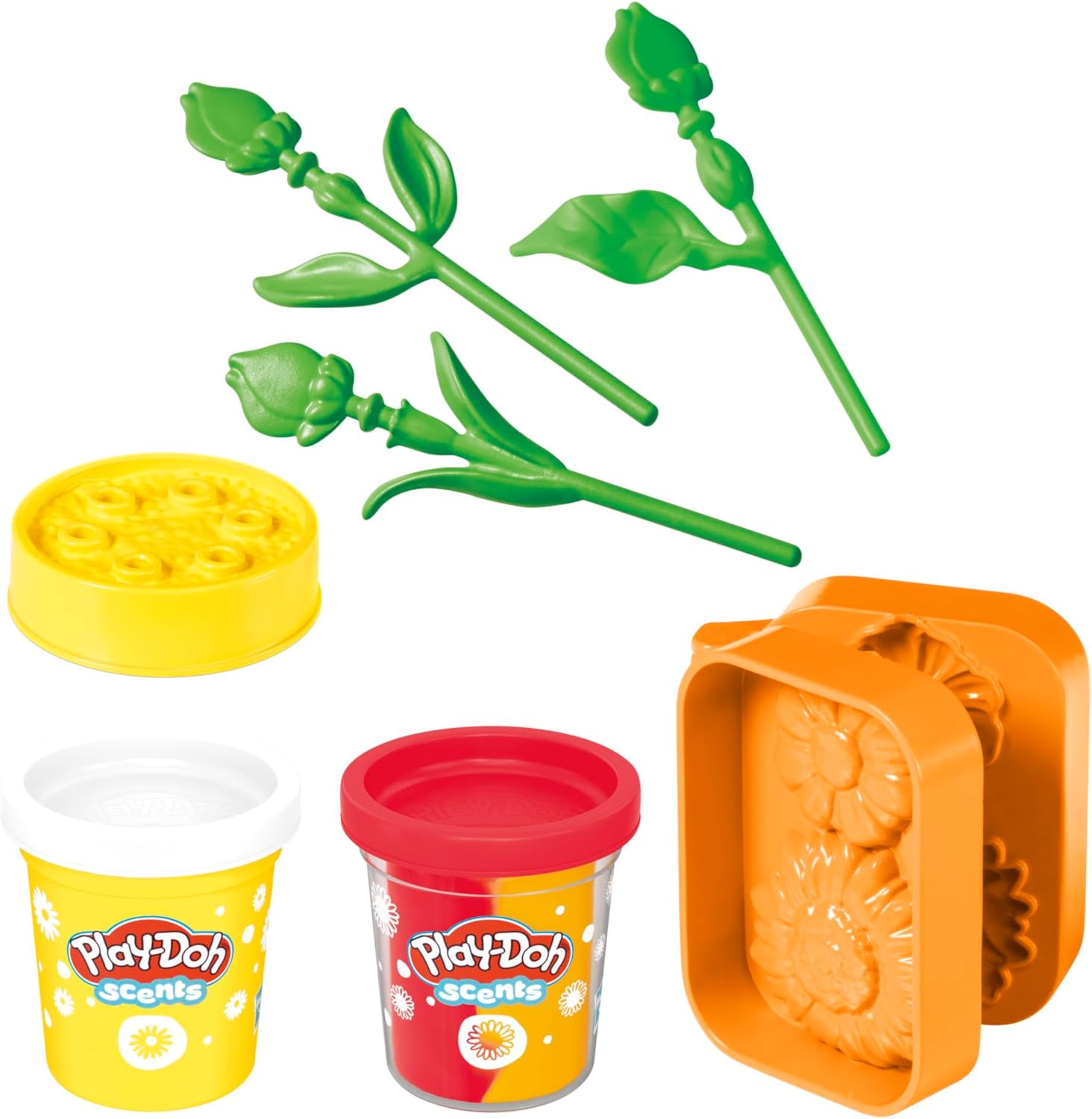 Kids Flower Modeling Clay Craft Kit – Sunflowers & Daisies Pretend Florist Toy, Ages 3+