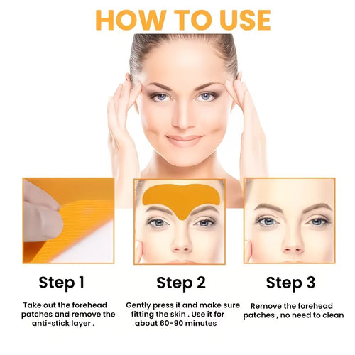 10PCS Forehead & Eye Patches Anti-Wrinkle Firming Skin Care Pads for Smooth Youthful Skin
