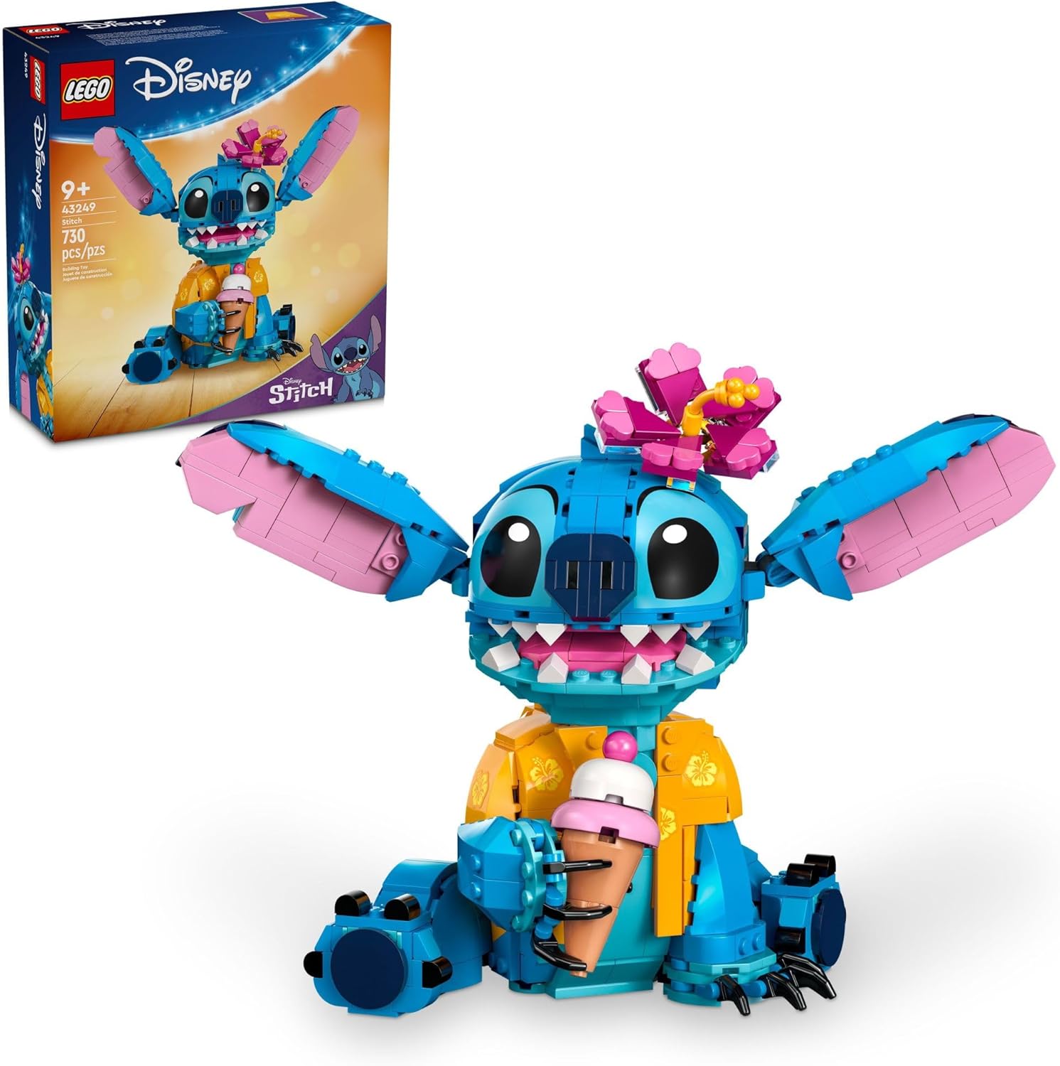 LEGO Disney Stitch Toy Building Kit, Disney Toy for 9 Year Old Kids