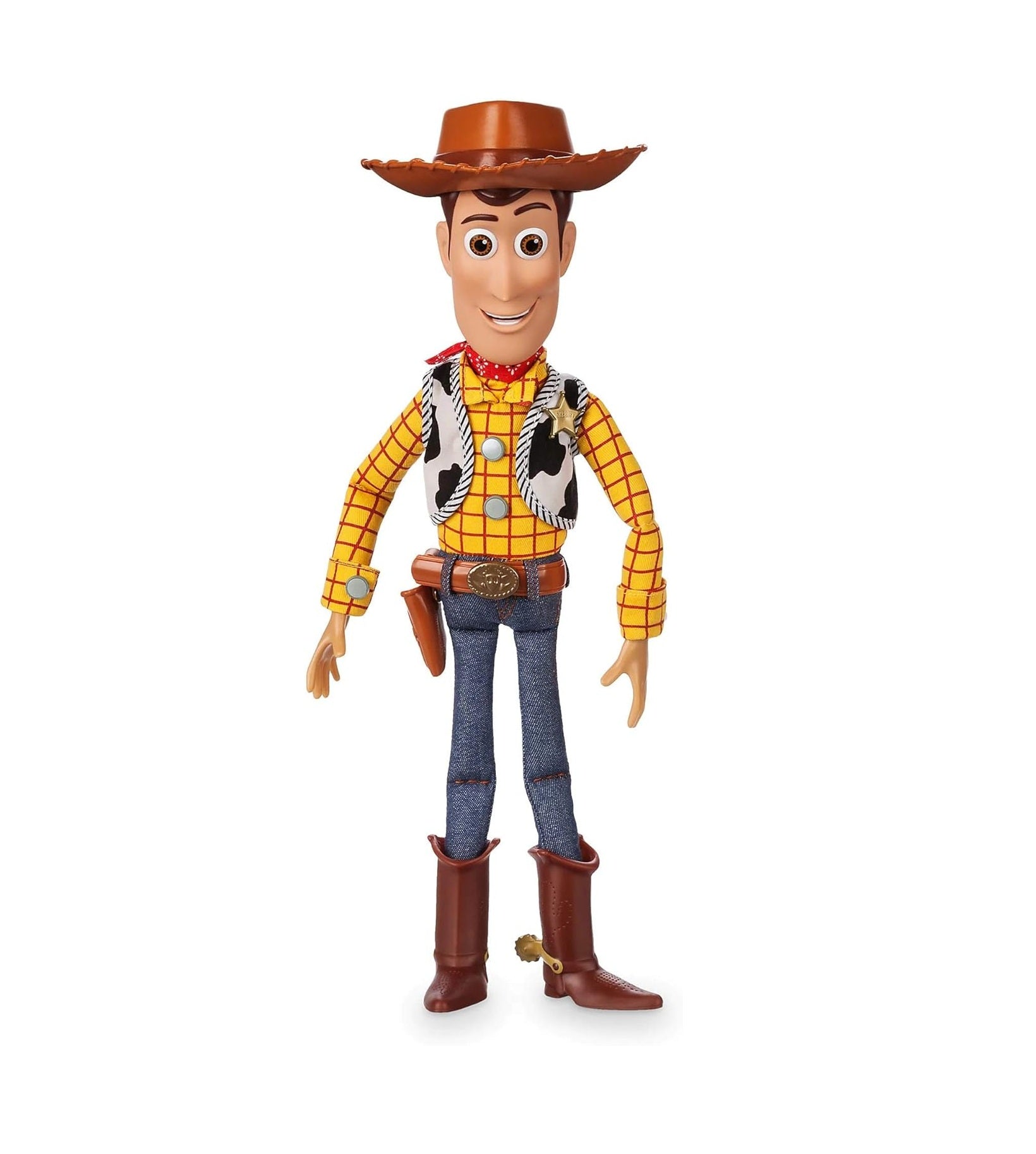Disney Store Official Sheriff Woody Talking Action Figure from Toy Story, Features Sounds and Phrases from The Movies, Interacts with Other Figures and Toys