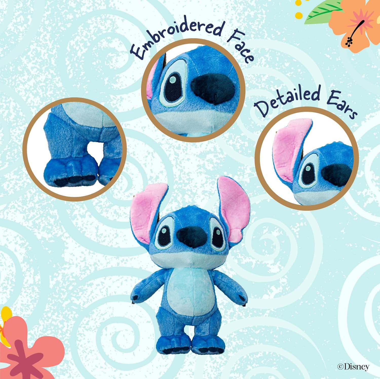 ilo & Stitch Soft Huggable Stuffed Animal Cute Plush Toy for Toddler Boys and Girls, Gift for Kids, Blue Stitch 15 Inches