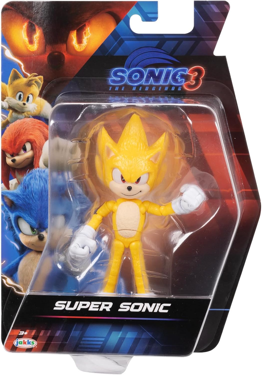 Sonic The Hedgehog 3 Movie Action Figures - 5-Inch Super Sonic The Hedgehog Collector Toy Figure, Highly Articulated for Boys & Girls - Officially Licensed 3 Movie Product