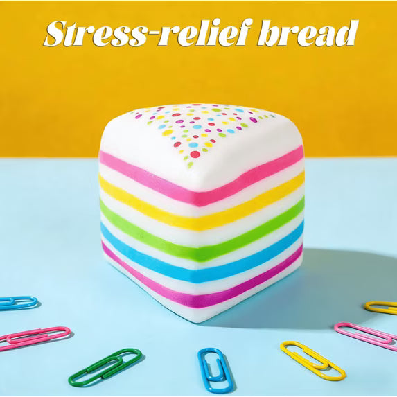 5" Viral Rainbow Layer Cake Squishy Toys - Smush Mart Giant Dessert Squishy