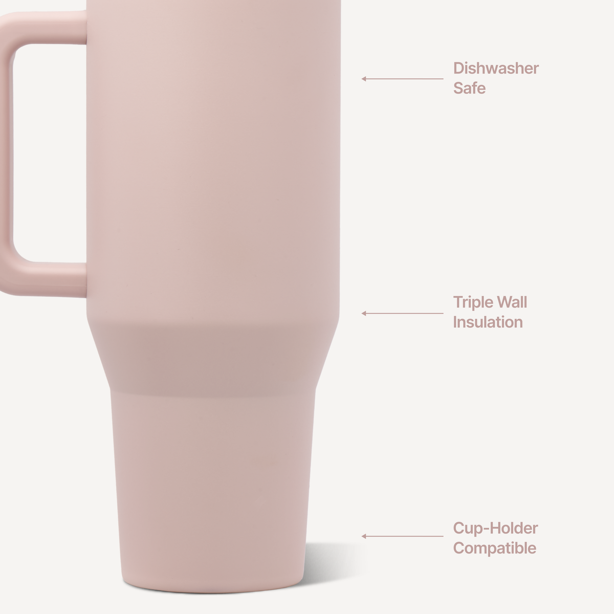 Dusty Rose HydroJug 32 oz Traveler Tumbler