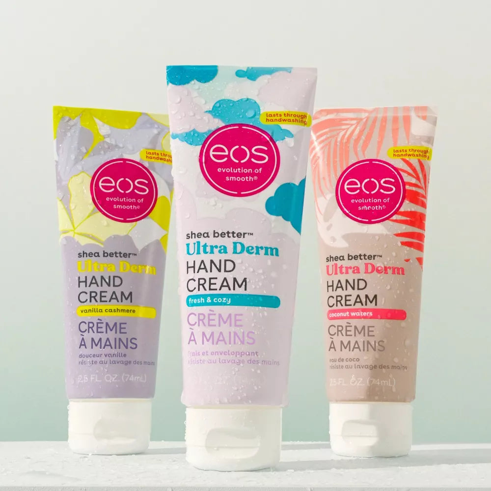 eos Shea Better Hand Cream Fresh & Cozy, Hydrating Lotion for Dry Hands, 2.5 oz