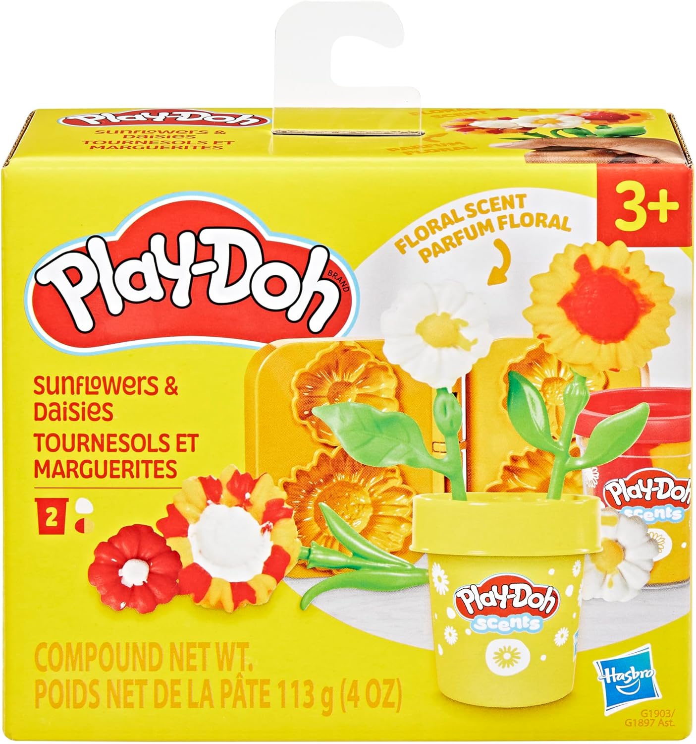 Kids Flower Modeling Clay Craft Kit – Sunflowers & Daisies Pretend Florist Toy, Ages 3+