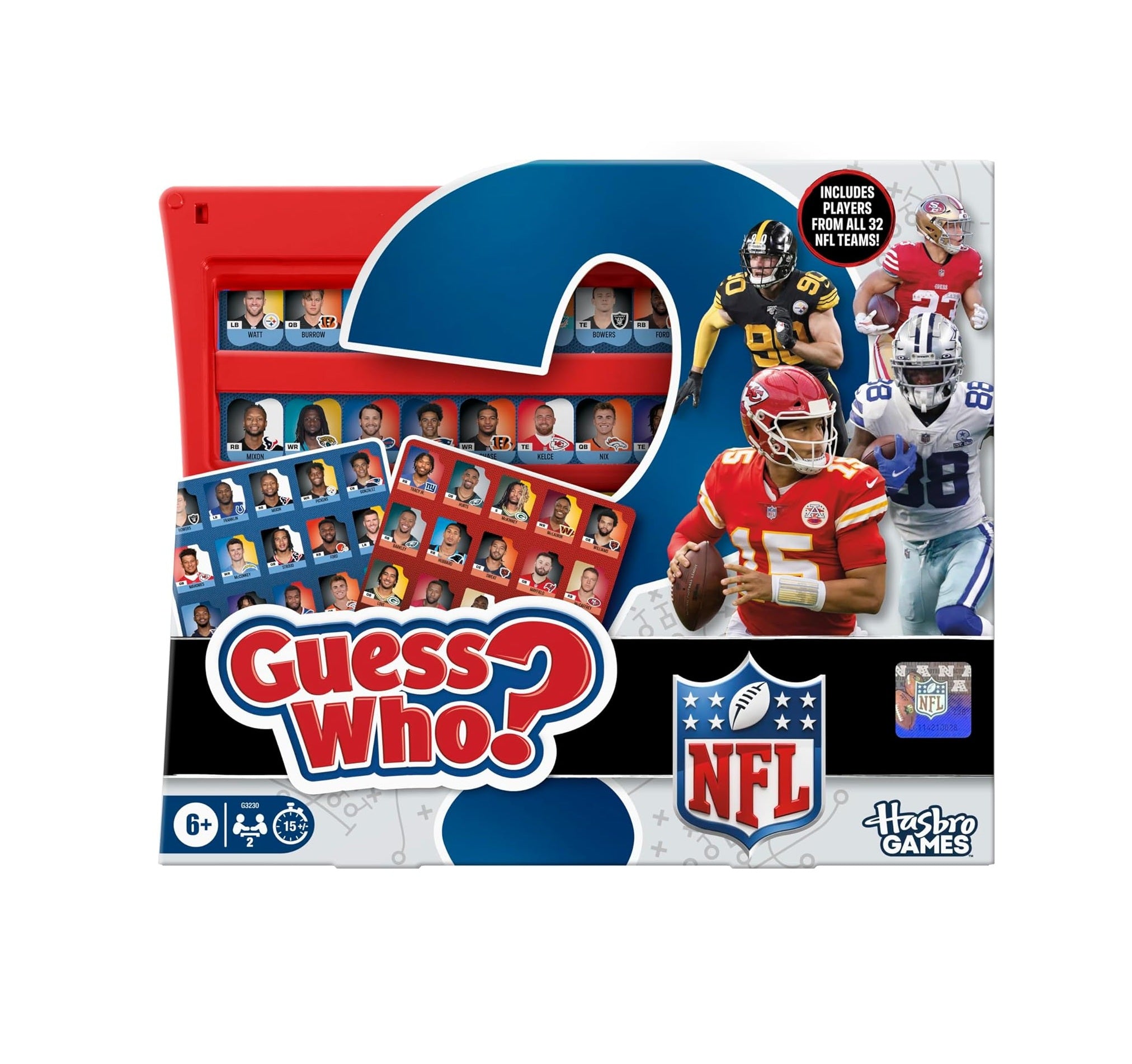 Guess Who? NFL Edition Board Game | Officially Licensed NFL Game for Kids and Families