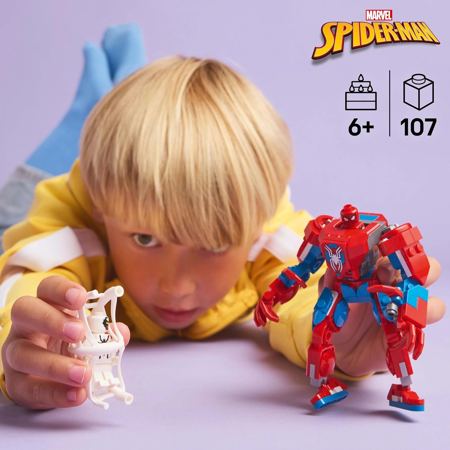 LEGO Spider-Man Vs. Anti-Venom Mech Set, 107 Pcs