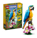 LEGO Creator 3 in 1 Exotic Parrot Building Toy Set, Transforms to 3 Different Animal Figures