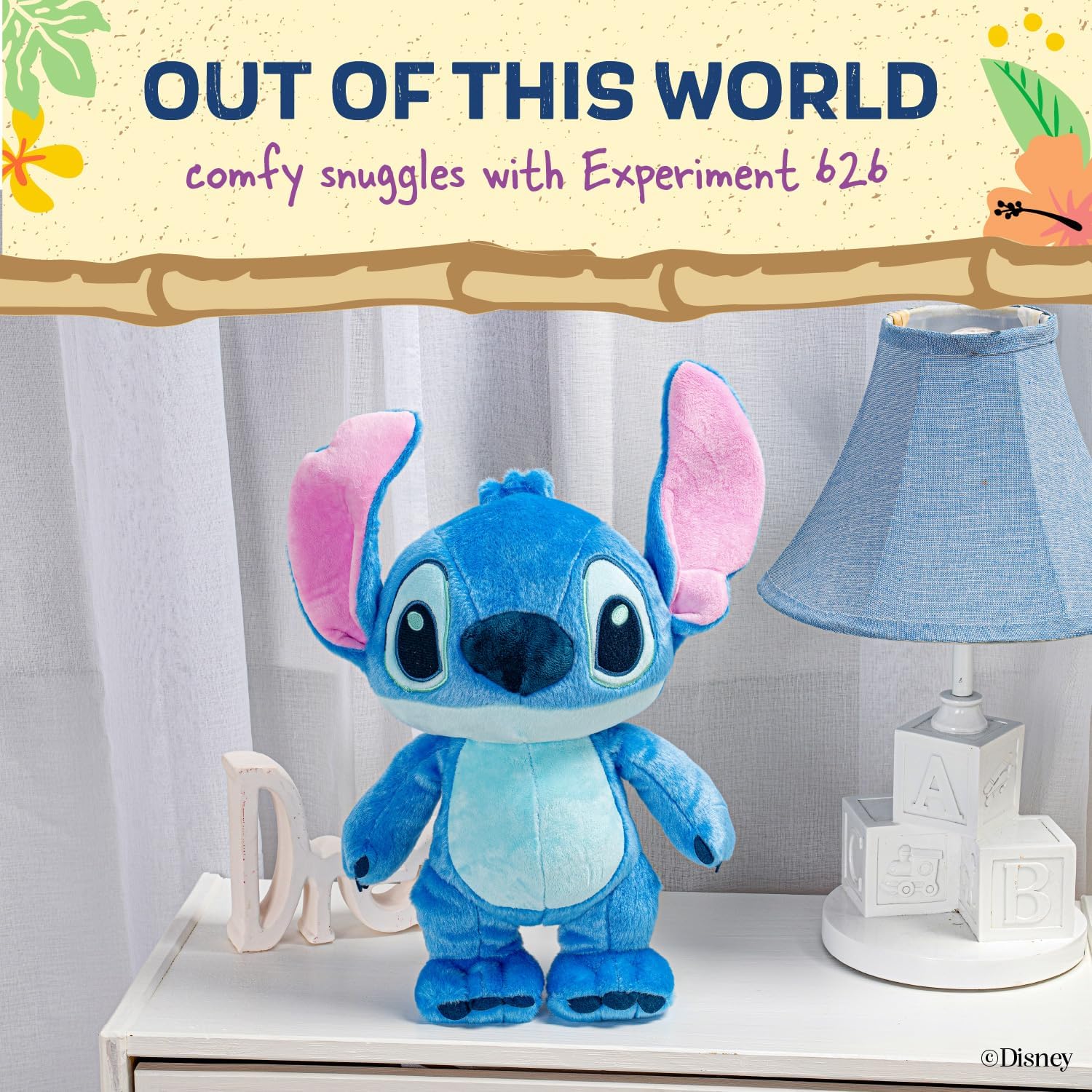 ilo & Stitch Soft Huggable Stuffed Animal Cute Plush Toy for Toddler Boys and Girls, Gift for Kids, Blue Stitch 15 Inches