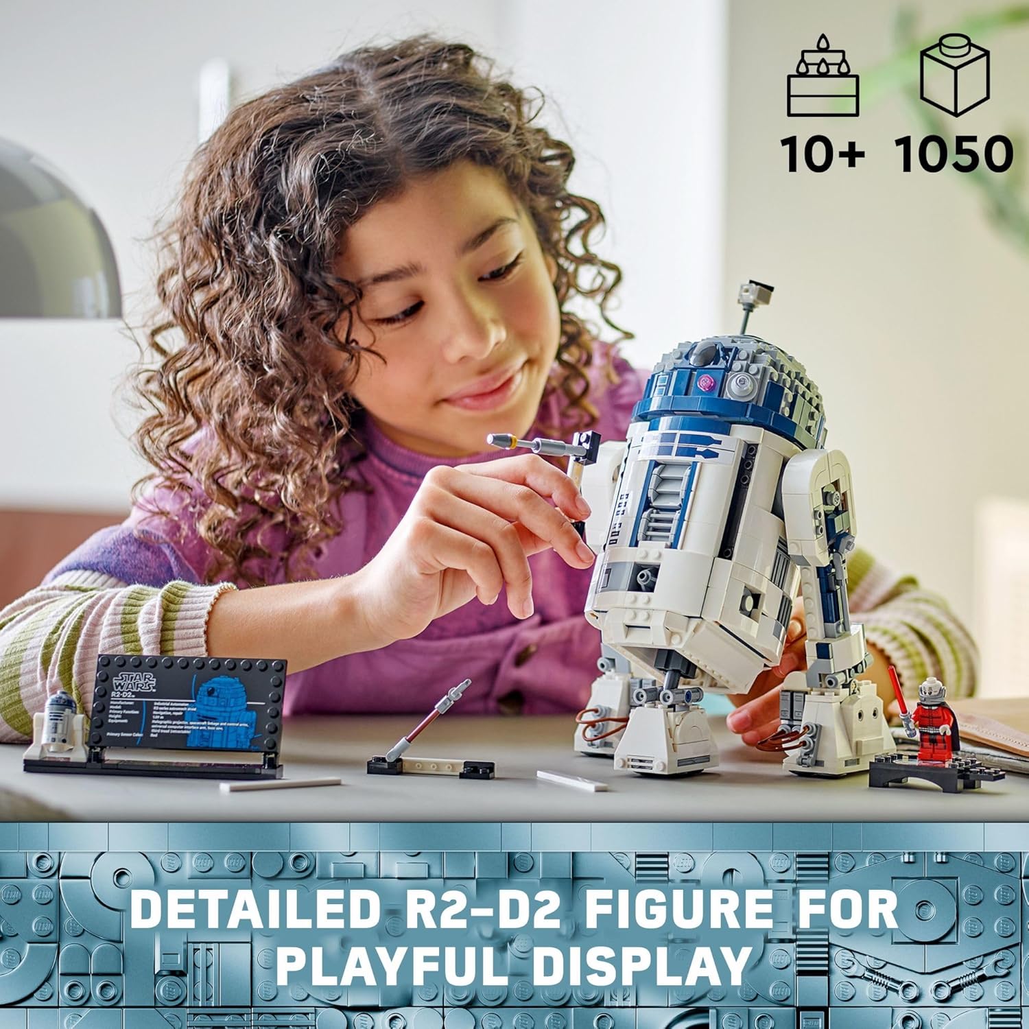 LEGO Star Wars R2-D2 Building Toy Set - Play or Display Star Wars Toy for Boys & Girls, Ages 10+ - Gift Ideas for Kids & Fans - Includes 25th Anniversary Darth Malak Minifigure