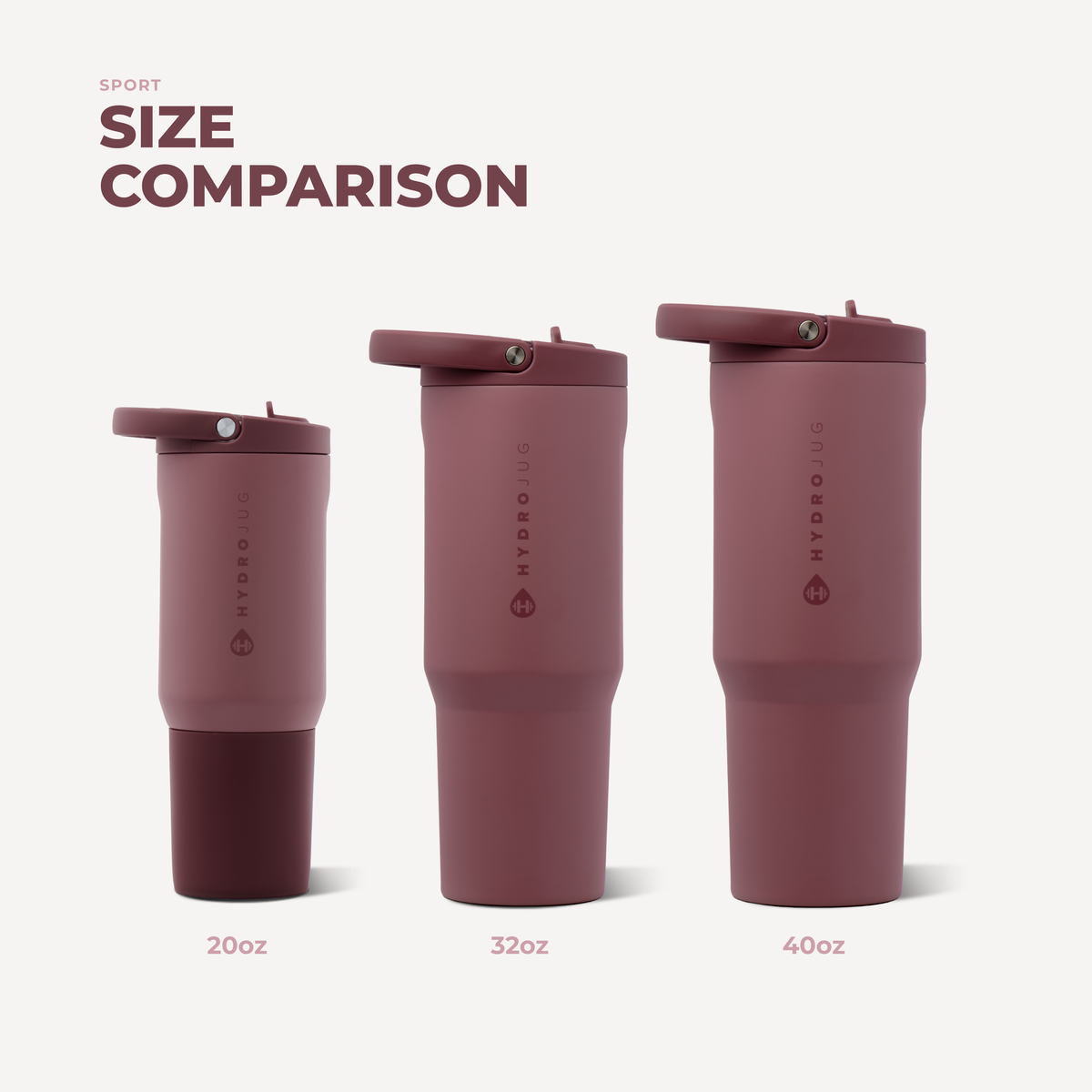 Canyon Rose HydroJug 32 oz Sport Water Bottle