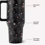 HydroJug Midnight Floral Traveler Tumbler - 40 oz