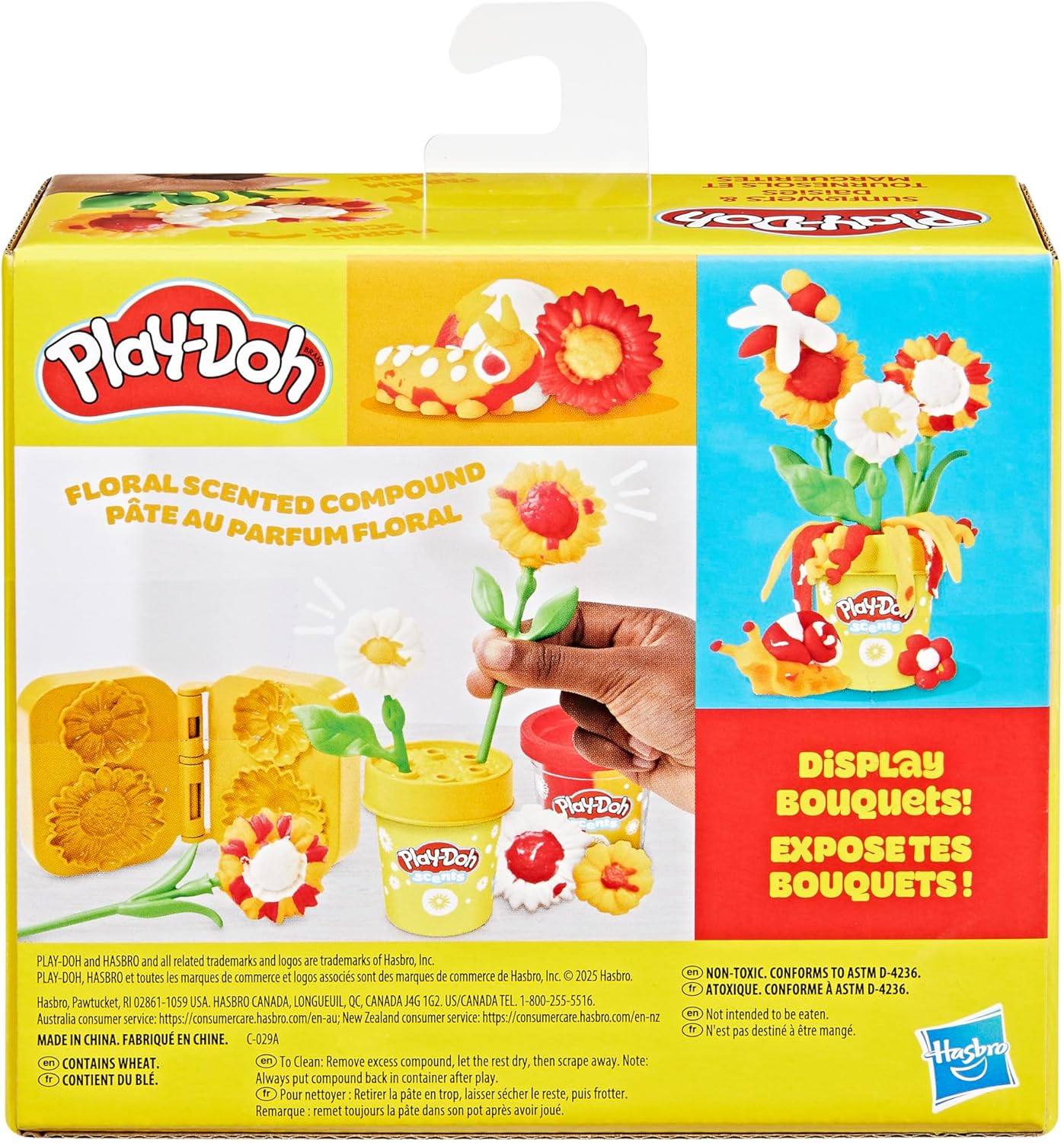 Kids Flower Modeling Clay Craft Kit – Sunflowers & Daisies Pretend Florist Toy, Ages 3+